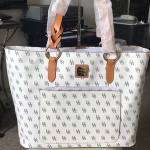 NWT Large Bone D&B Tammy Tote Braided Straps